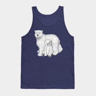 Polar Bear Mom and Cub Tank Top